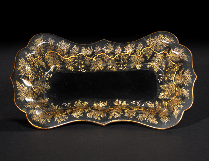 English Parcel-Gilt Black-Lacquered