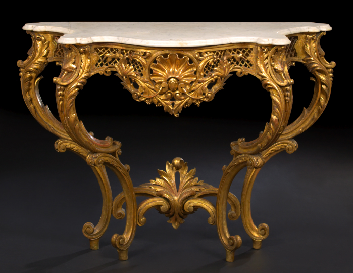 Louis XV Style Giltwood and Marble Top 2adde