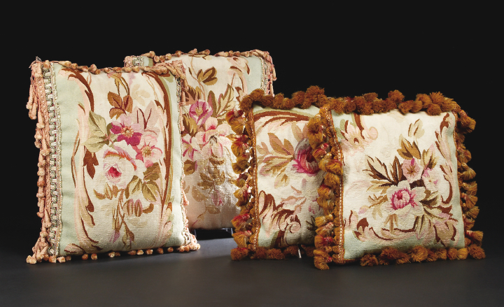 Pair of French Aubusson Tapestry Faced 2ade4