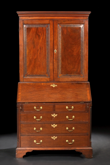 George III Mahogany Secretary Bookcase  2ae29