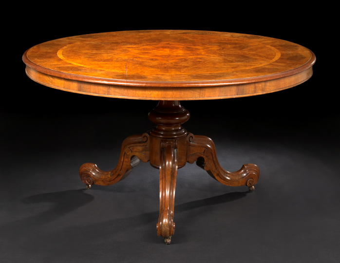 Victorian Walnut Center Table,