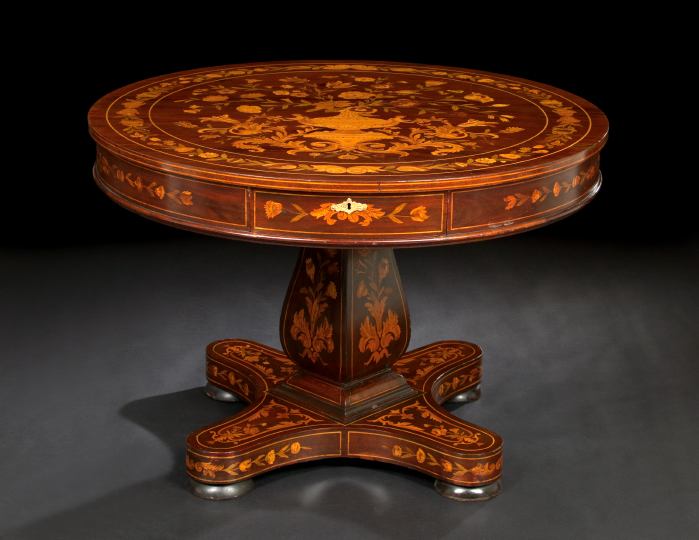 Dutch Inlaid Mahogany Center Table  2ae71