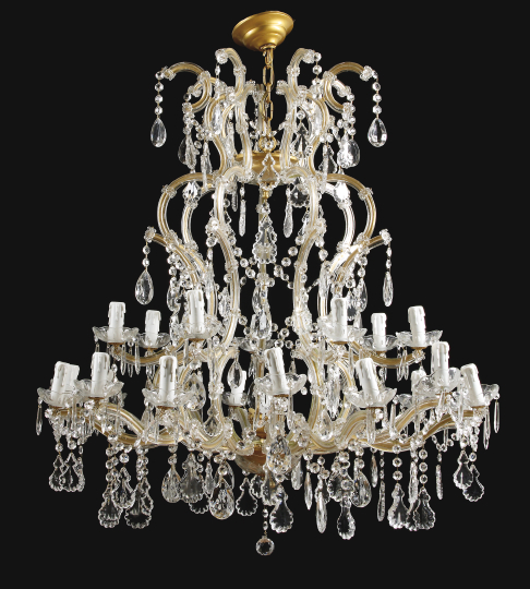 Large Austro-German Cut Glass Tiered