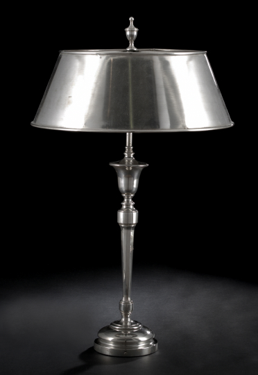 French Silverplate Table Lamp  2aecb