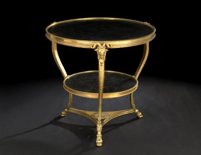 Empire-Style Gilt-Metal and Marble-Top