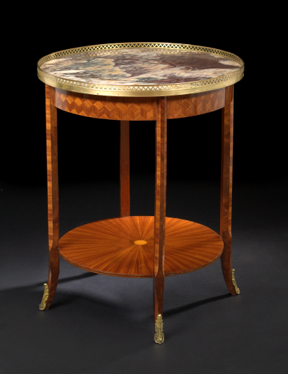 Louis XVI-Style Kingwood and Marble-Top