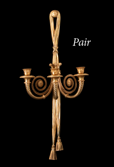 Large Pair of Jansen, Paris, Gilt-Bronze