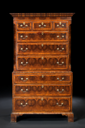 George III Walnut Chest on Chest  2af36