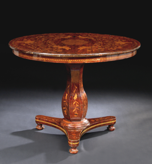 Dutch Inlaid Mahogany Center Table  2aba2