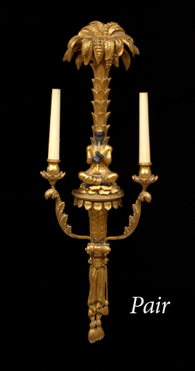 Pair of Venetian-Style Ebonized