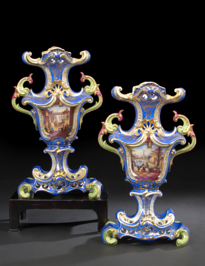 Good Pair of Paris Porcelain Garniture