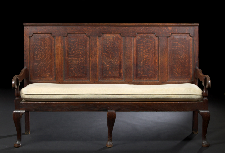 English Oak Settle,  late 18th