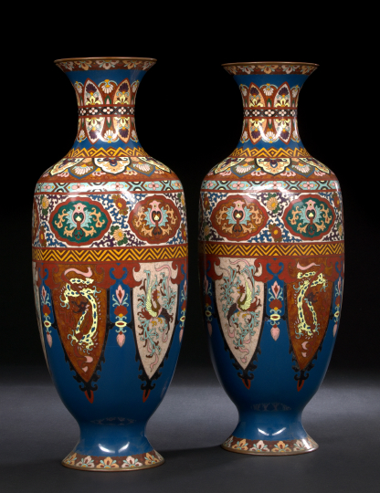 Large Pair of Japanese Cloisonne 2ac50