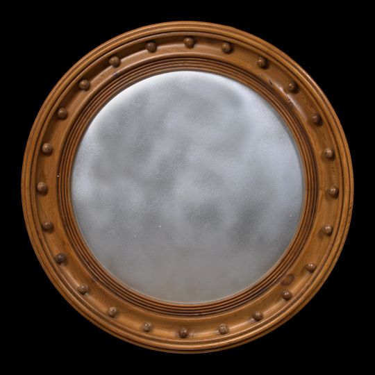 Regency-Style Waxed Pine Convex