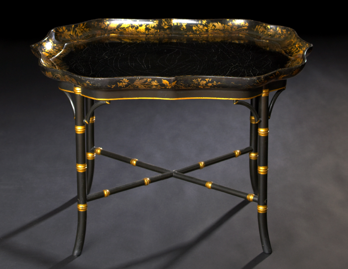 Victorian Black-Lacquered Papier-Mache