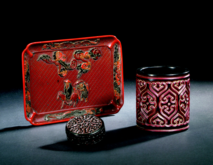Chinese Multi-Colored Lacquer Tray,