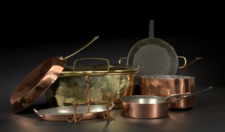 French Copper and Brass-Handled