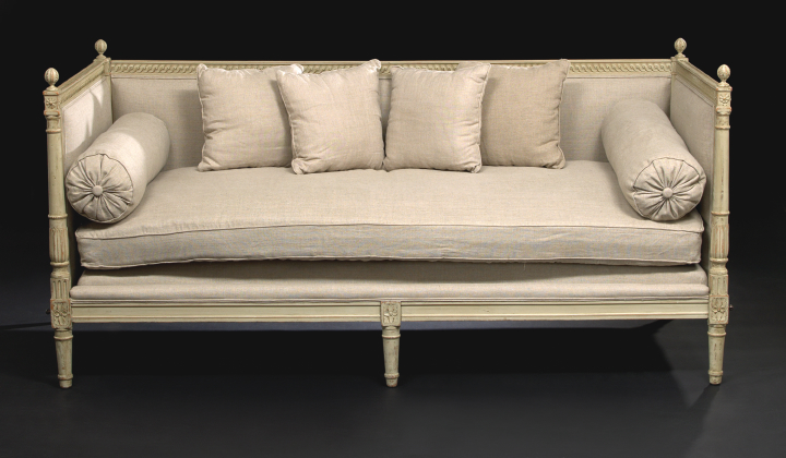 Northern European Polychromed Settee  2ad01