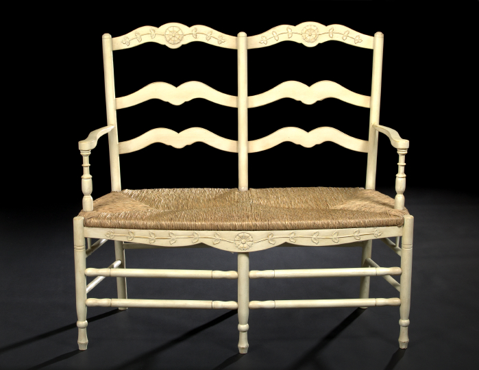 Provincial Louis XV Style Ivory Painted 2ad07