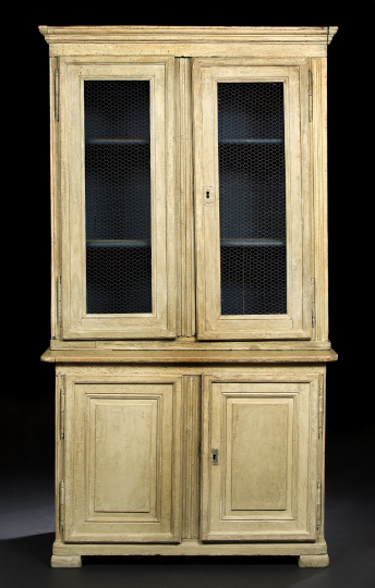 French Provincial Polychromed Bookcase  2ad08