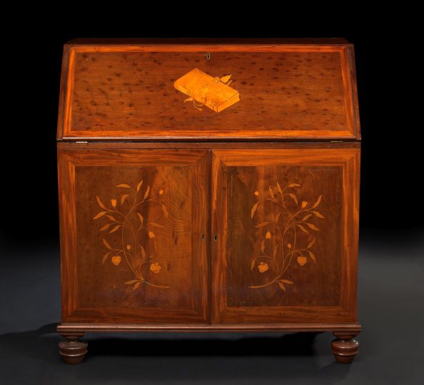 George III Mahogany Bureau,  first