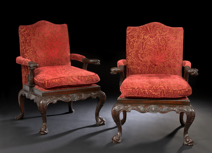 Pair of George II-Style Carved