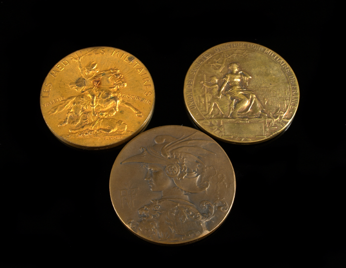 Three French Third Republic Bronze Military