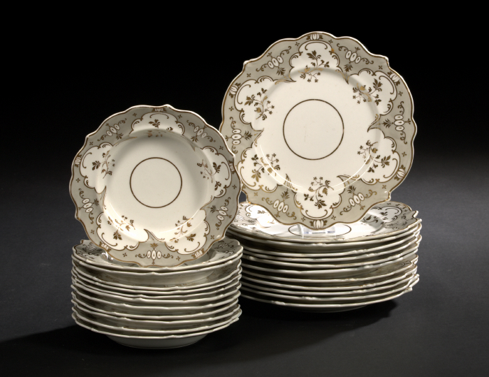 Group of Twenty-Four Porcelain Plates