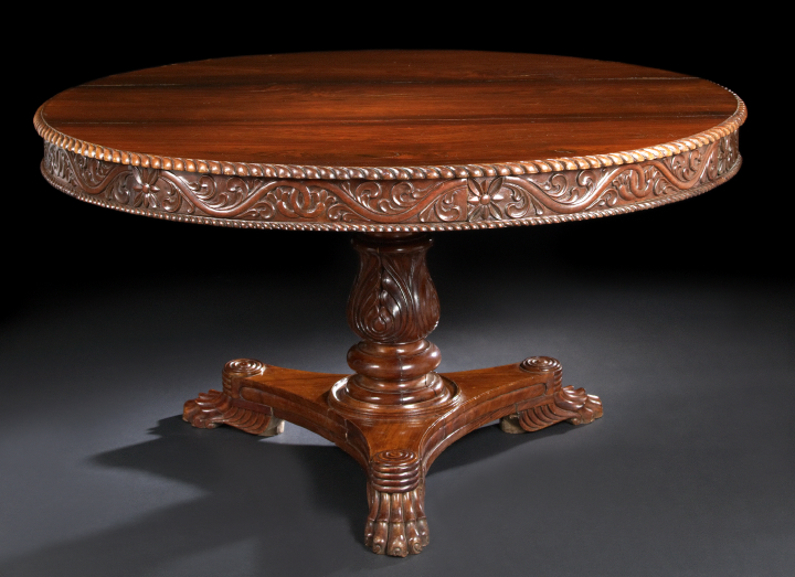 Anglo-Colonial Rosewood Center Table,