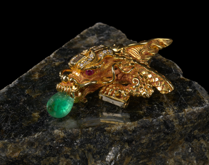 Eighteen-Karat Yellow Gold, Emerald,