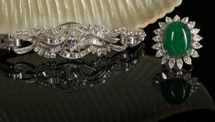 Stunning Art Deco Platinum Emerald 2b2aa