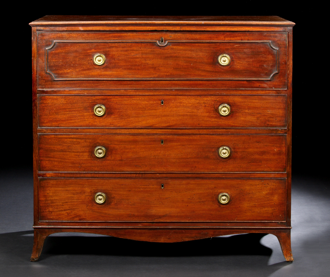 Regency Mahogany Secretary Chest,