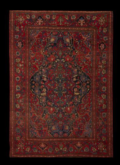 Antique Isphahan Carpet,  4' 6"