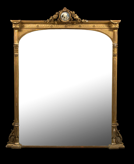 Napoleon III Giltwood Looking Glass,