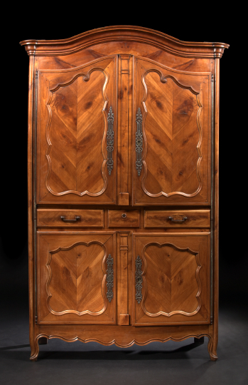 Fine French Provincial Fruitwood Armoire,