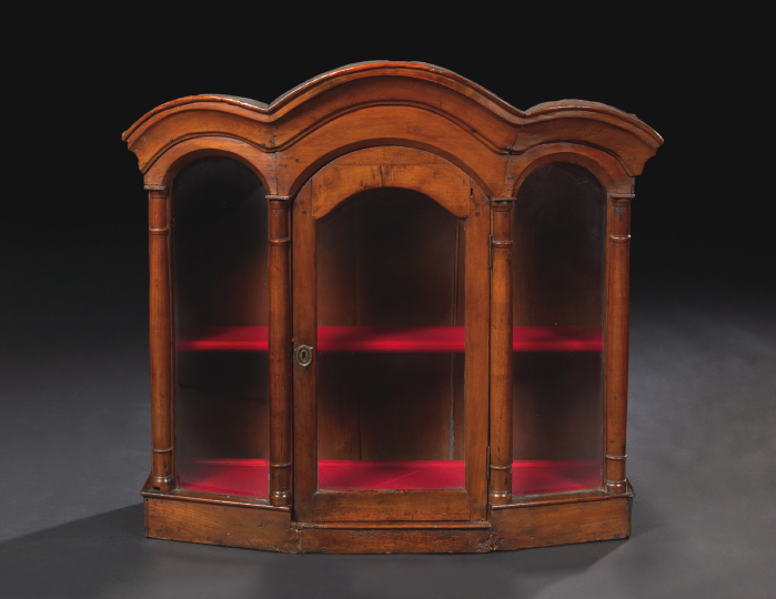 Continental Fruitwood Display Cabinet  2b0c4