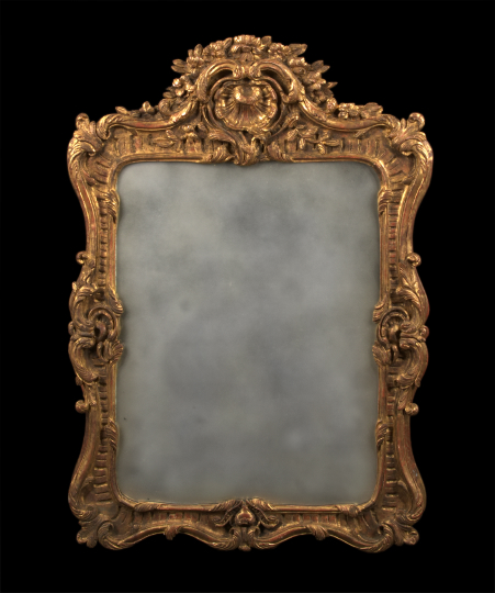 Italian Giltwood Looking Glass,