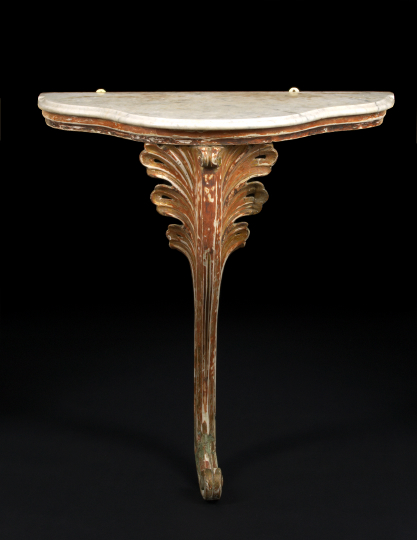 Regence-Style Giltwood and Marble-Top