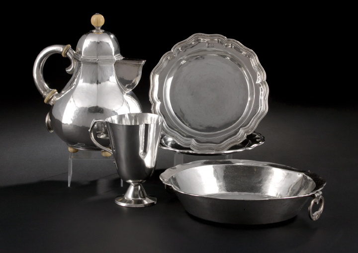 Large Spanish Colonial Silver Basin  2b0ee