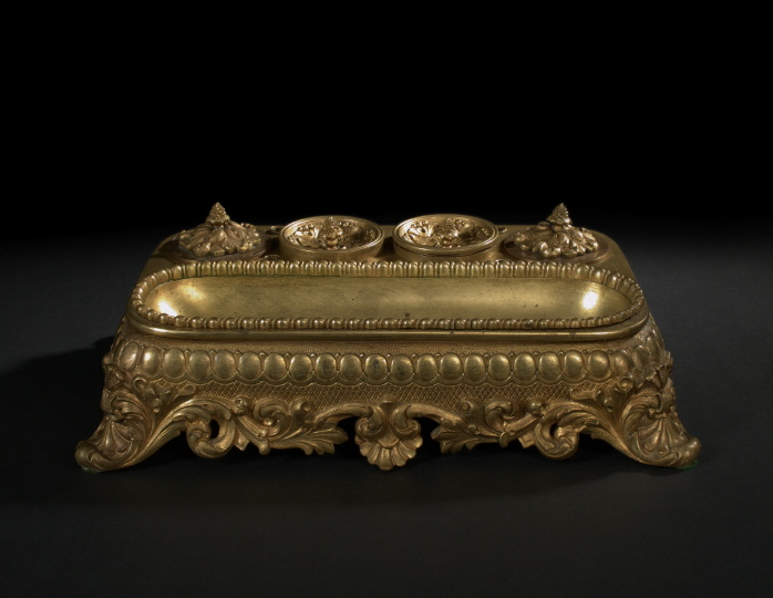 Large English Gilt Bronze Double 2b0fd