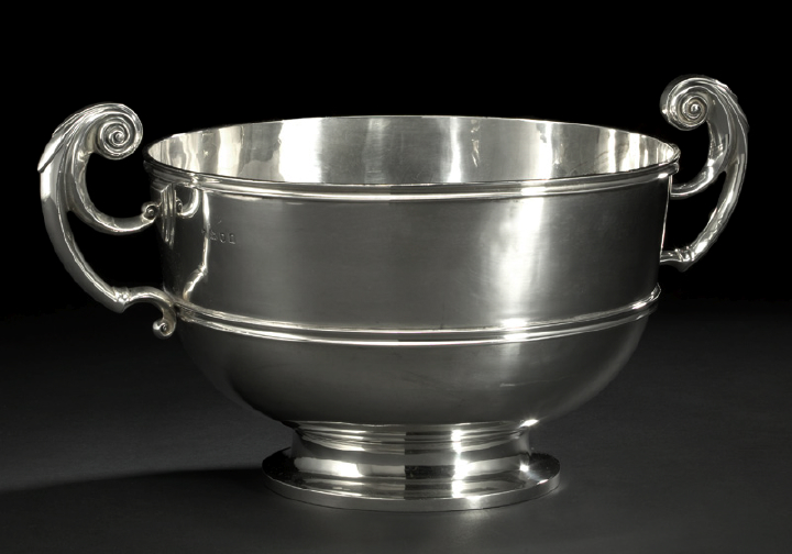 Large Edwardian Sterling Silver Punchbowl,