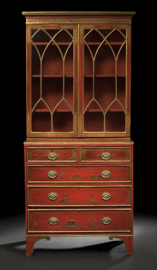 George III Polychromed Bookcase,