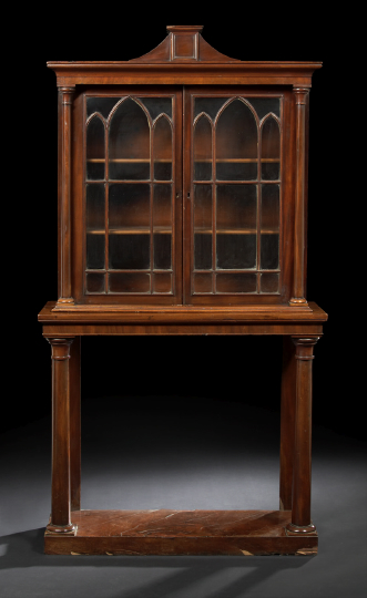 Late Regency Mahogany Cabinet on Stand  2b594