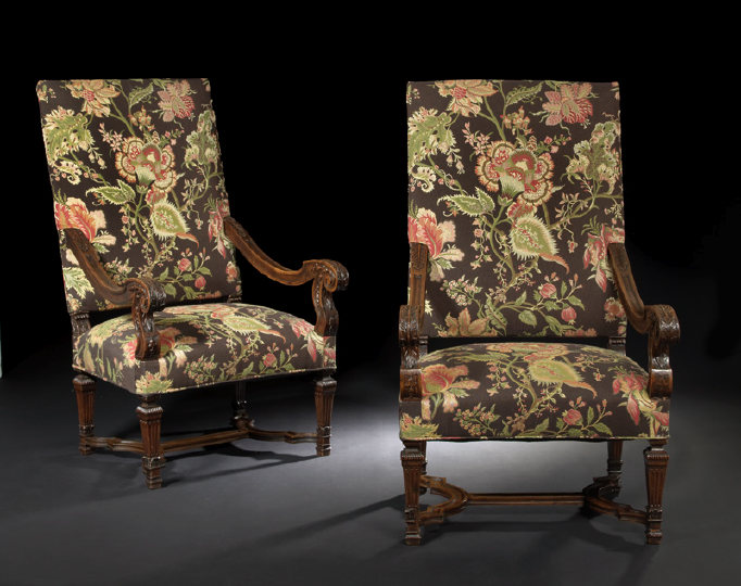 Pair of Louis XIV-Style Fruitwood