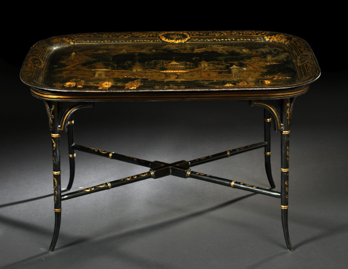 Fine English Gilt Decorated Black 2b60b