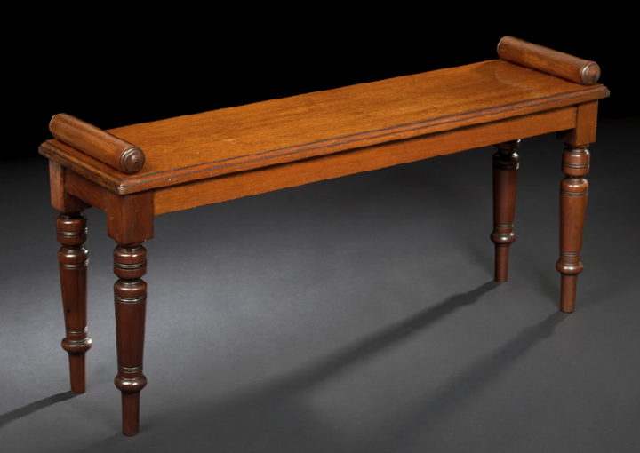 Late Regency Mahogany Luggage Bench  2b611