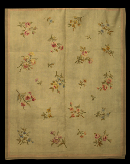 Antique French Aubusson Carpet,