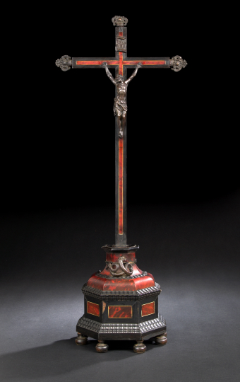 Large European Standing Devotional Crucifix,