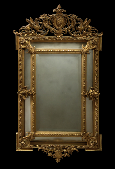 French Carved Giltwood and Mirrored 2b740