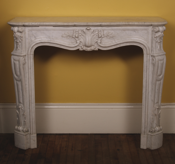French Carved Carrere Veine Marble